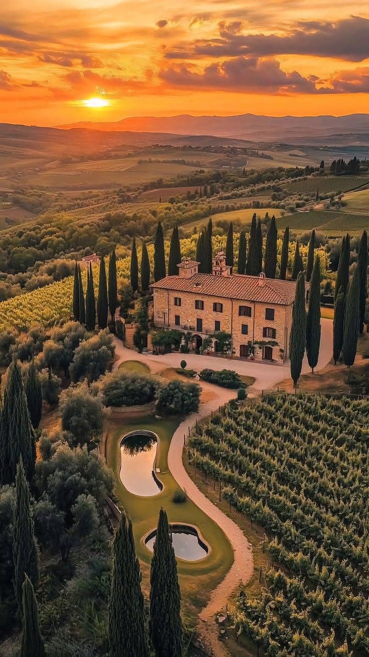 Tuscany - Historic Estate with Farm-to-Table Dining & Sunset Yoga
