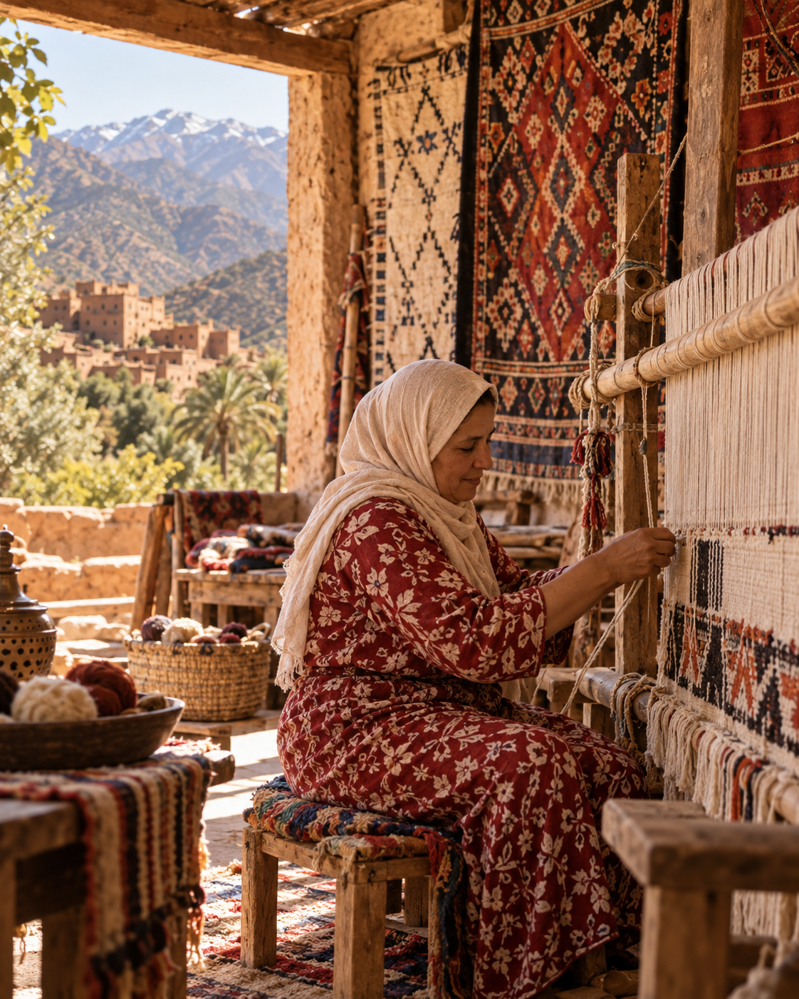 Atlas Mountains: A Berber Craft House & Weaving Visit