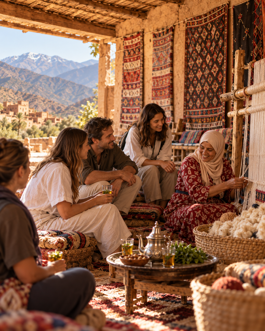 Atlas Mountains: A Berber Craft House & Weaving Visit