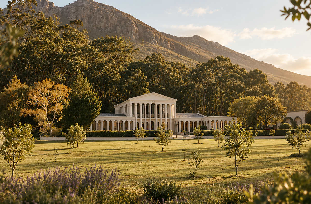 Cape Town: A Private Vineyard Manor beneath the Franschhoek Mountains