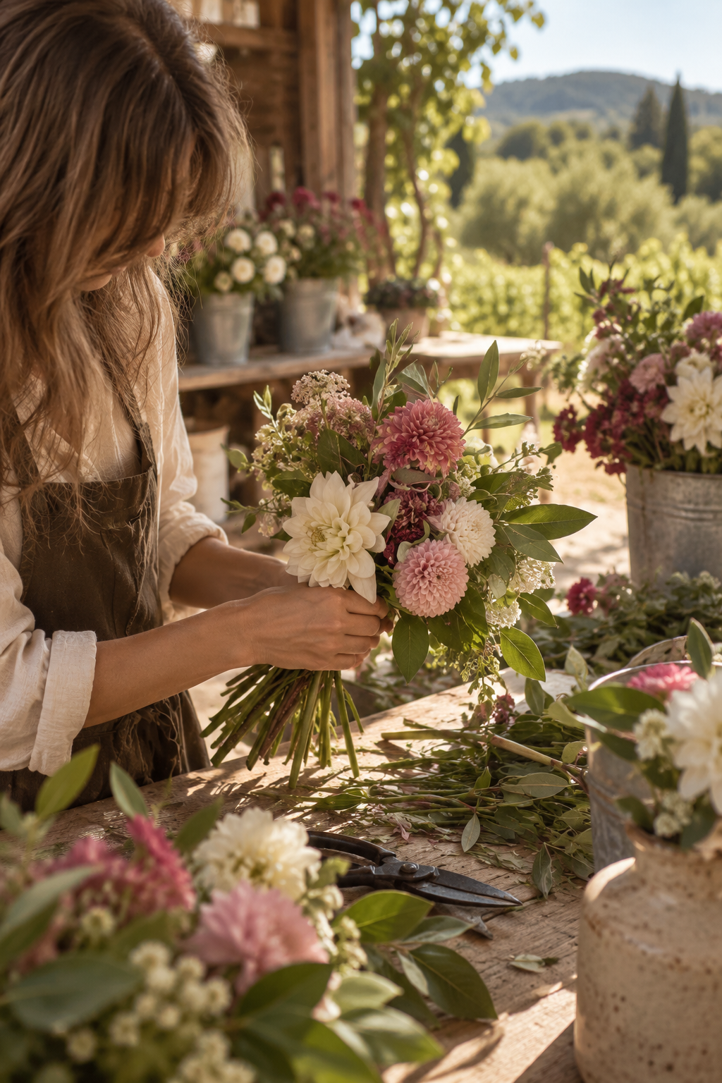 Barcelona: A Seasonal Flower Arranging Workshop in the Countryside