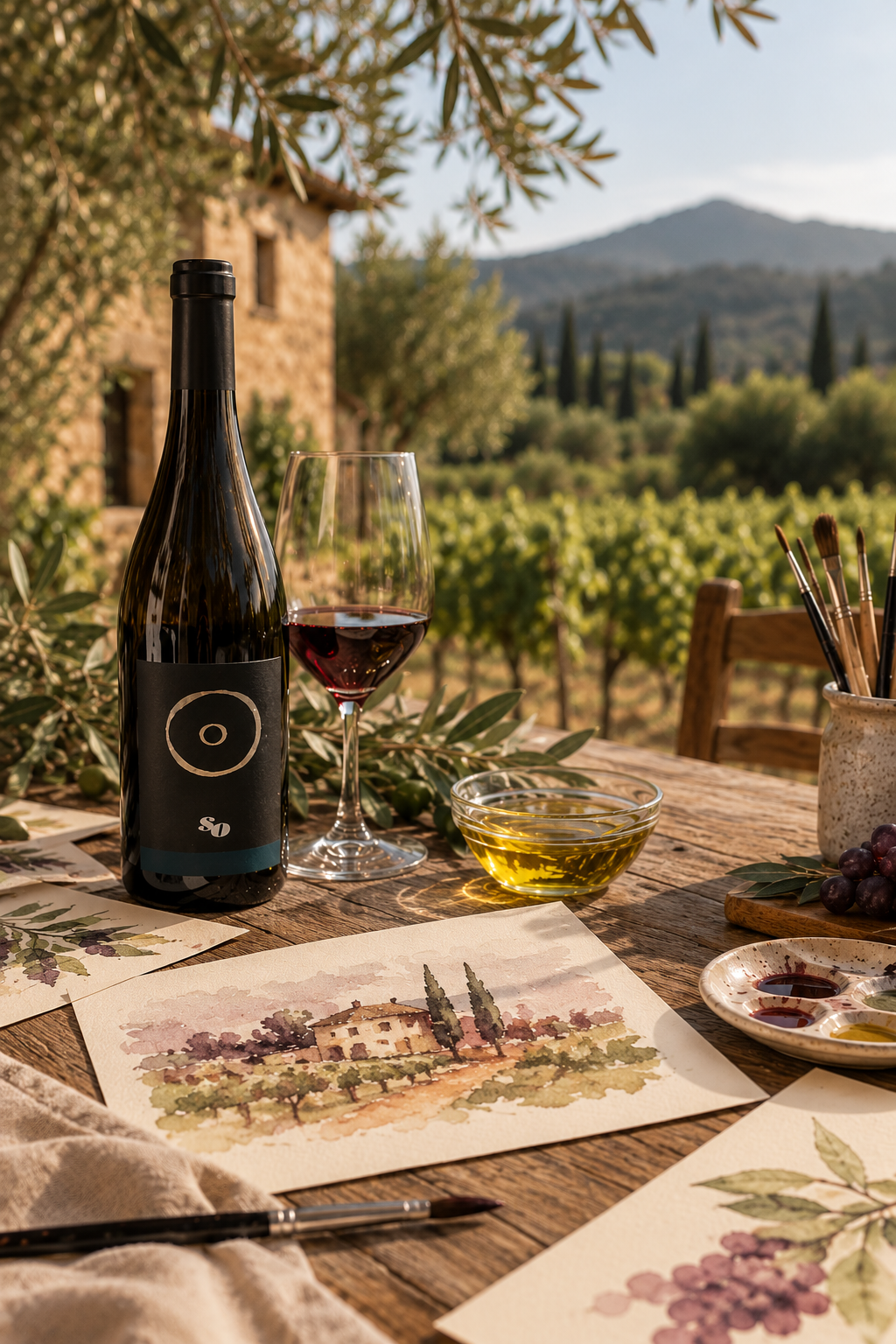 Barcelona: A Creative Painting Workshop with Wine & Olive Oil Tasting