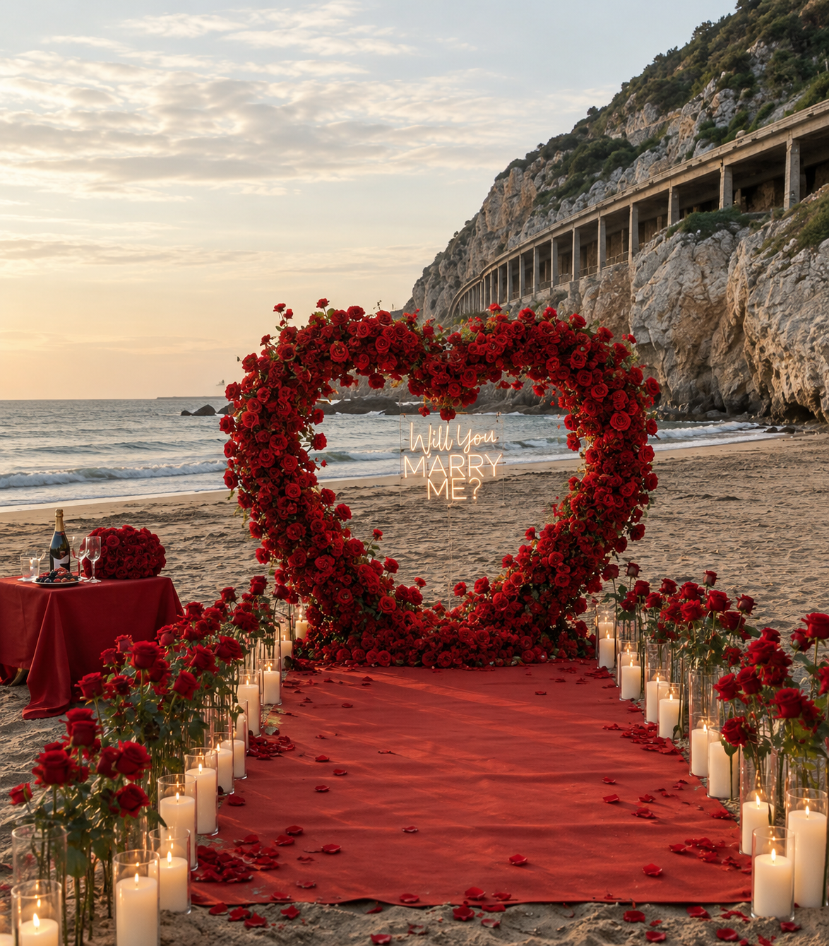 Barcelona: A Dreamy Sunset Proposal at the Beach