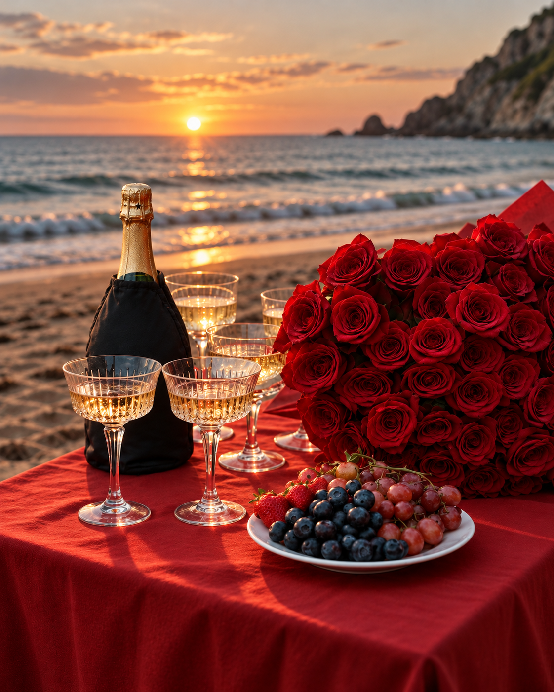 Barcelona: A Dreamy Sunset Proposal at the Beach
